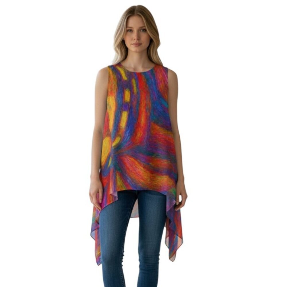 PREORDER – Spiral Zoo: Pitchers, Giraffes Tessa Long Satin Top
